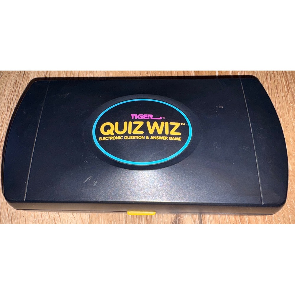 Tiger Quiz Wiz Electronic Question & Answer Game Vintage Handheld Trivia Black‎
